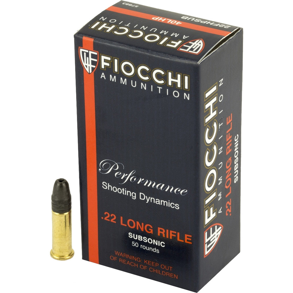 Fiocchi Shooting Dynamics Sport&Hunting Rifle Ammo 22 LR 38 gr. Hollow Point 50 rd.