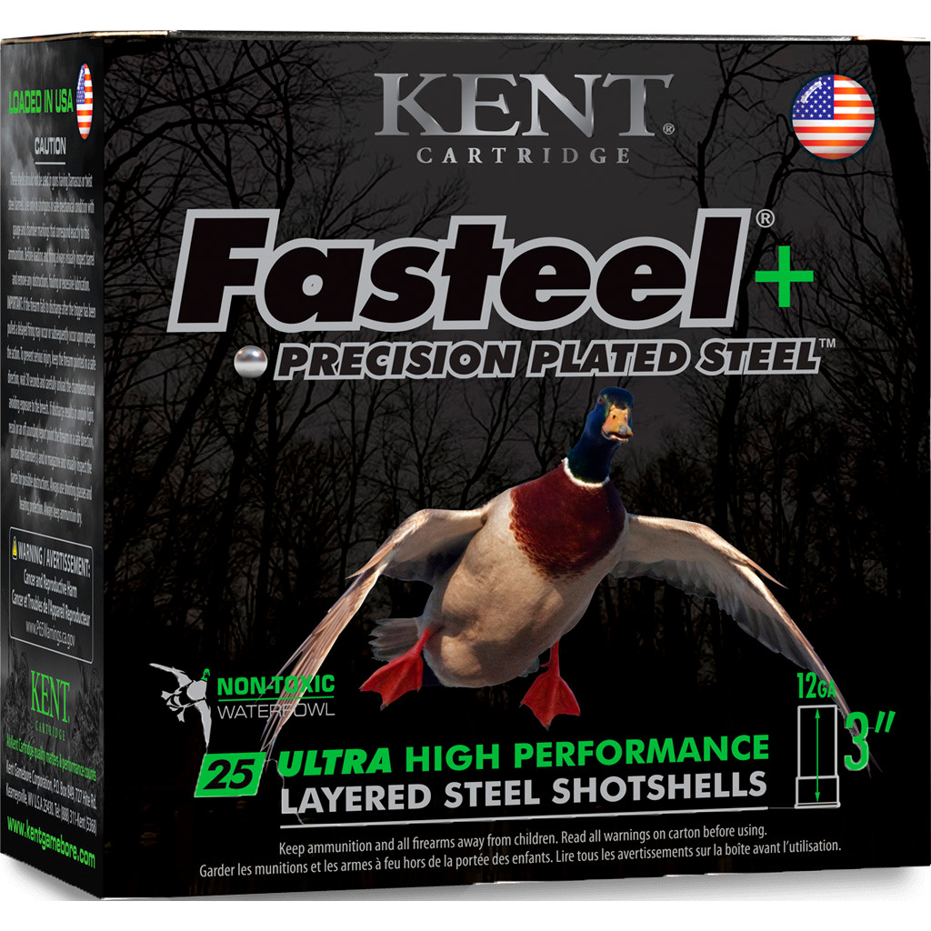 Kent Fasteel Precison Plated Steel Load 12ga. 3 in. 1 oz. 2 & 4 25 rd.