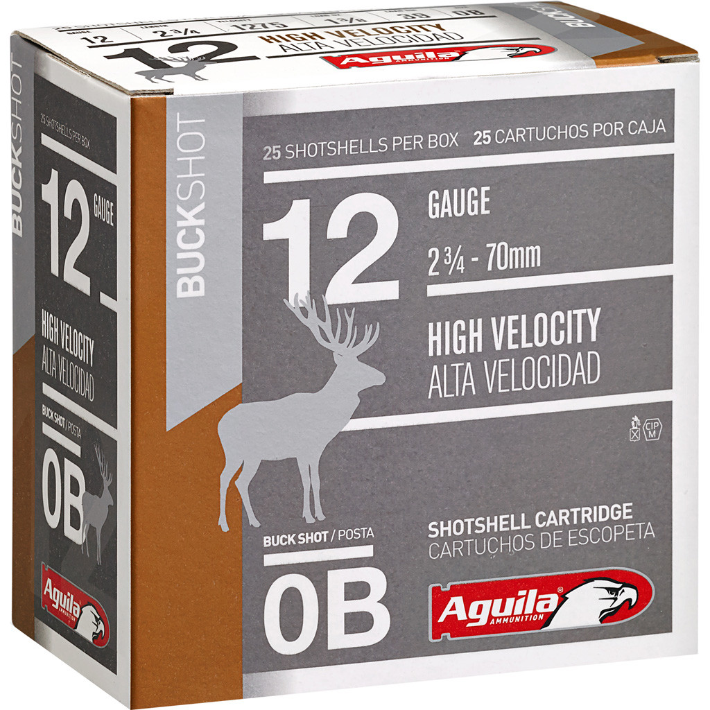 Aguila High Velocity Shotgun Game Load 12 ga. 2.75 in. 0 Buck Shot 25 rd.