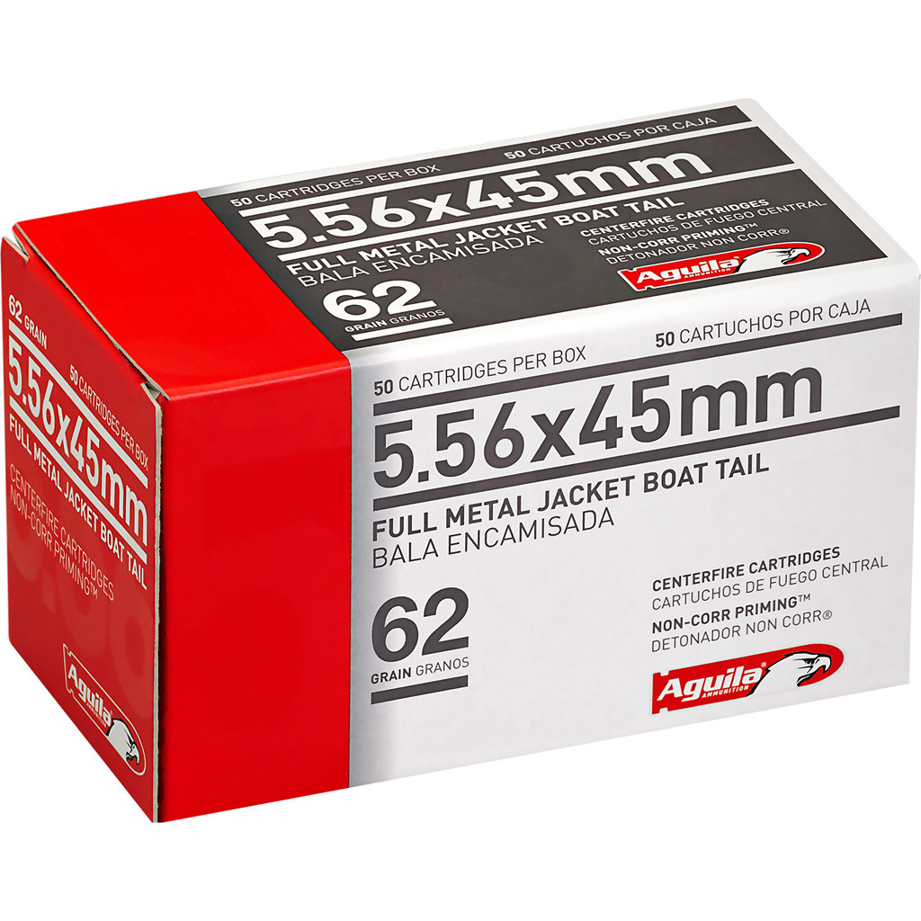 Aguila Rifle Ammo 5.56 62 gr. FMJBT 50 rd.