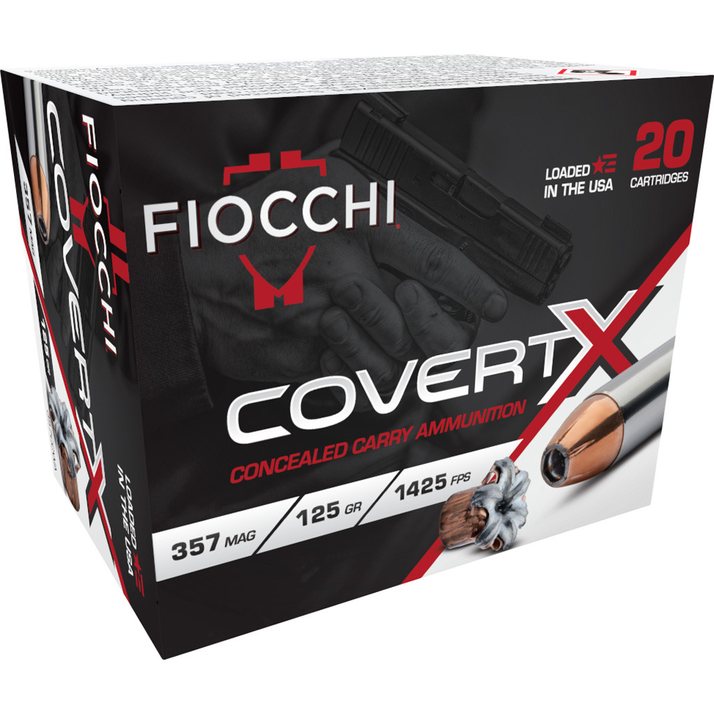 Fiocchi CovertX Pistol Ammo 357 Mag. 125 gr. JHP 20 rd.