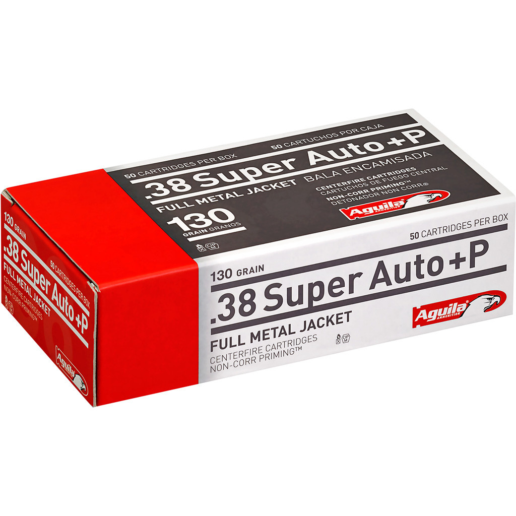 Aguila Pistol Ammo 38 Super Auto 130 gr. FMJ 50 rd.