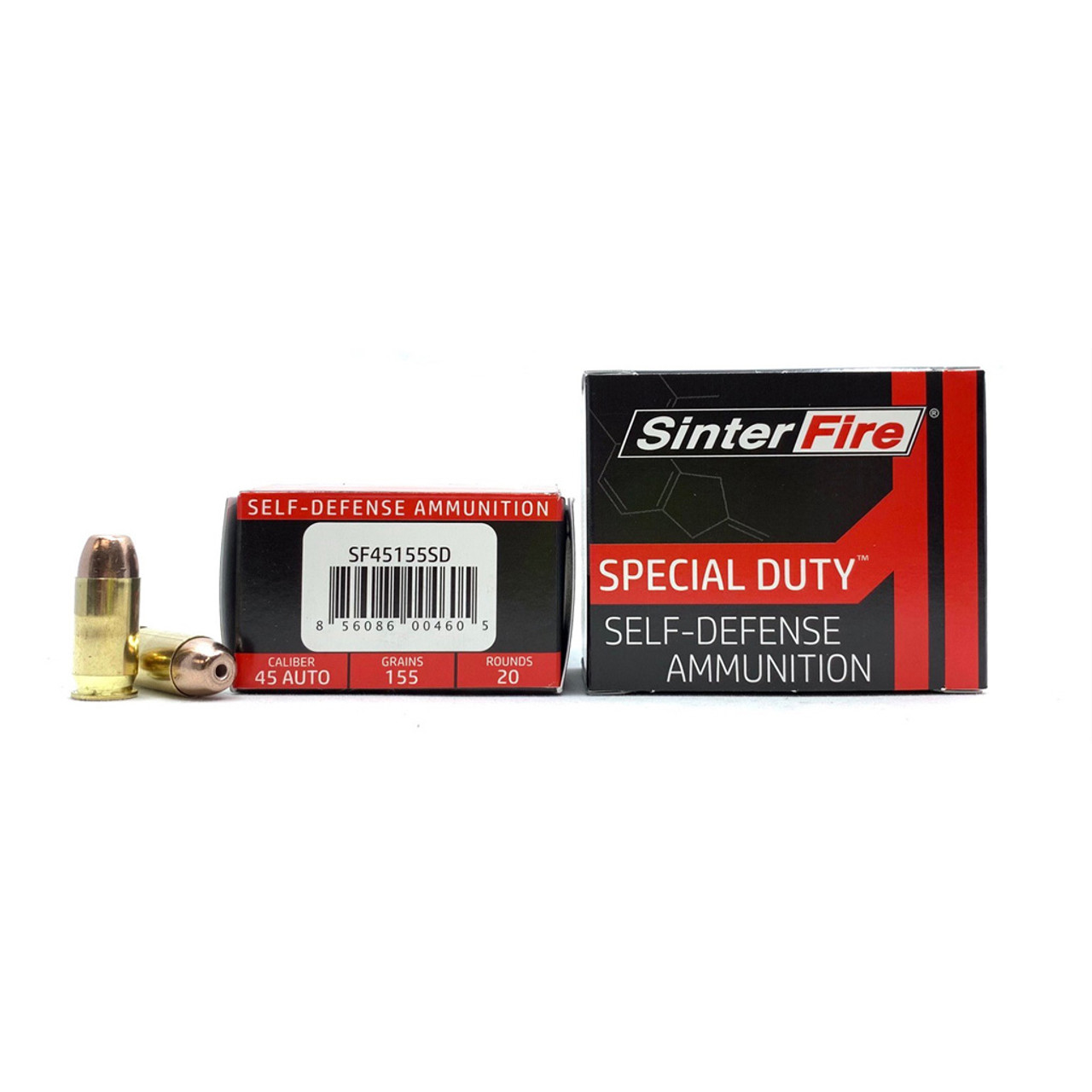 Sinterfire Special Duty Pistol Ammo 45 ACP 155 gr. HP 20 rd.