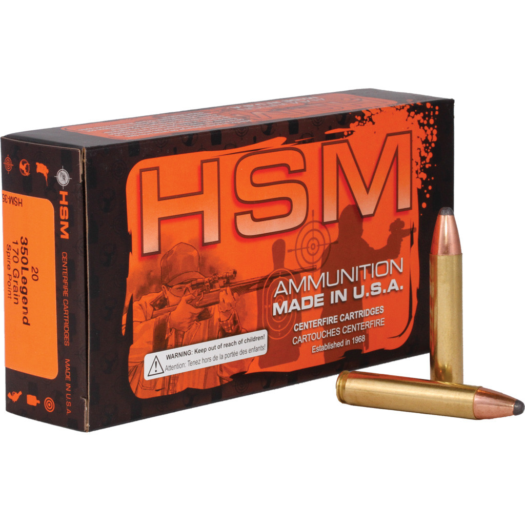 HSM Legends Ammunition 350 Legend Hornady Interlock 170 gr. 20 rd.