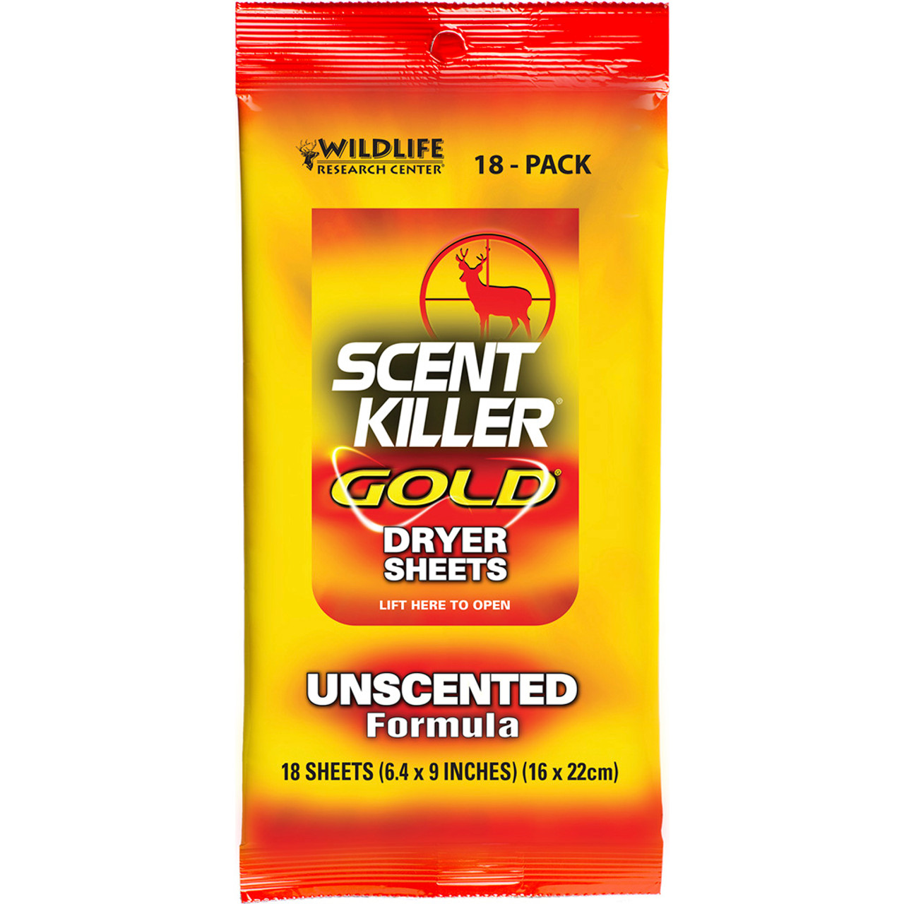 Wildlife Research Scent Killer Dryer Sheets Gold 18 pk.