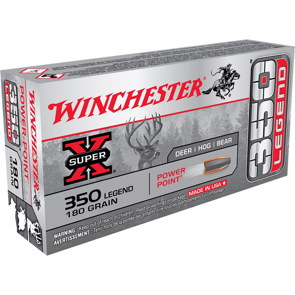 Winchester Super-X Rifle Ammo 350 Legend 180 gr. Power-Point 20 rd.
