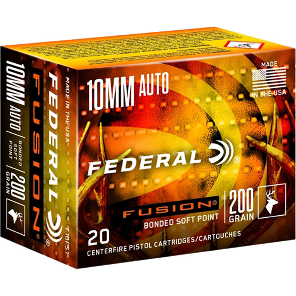 Federal Fusion Handgun Ammo 10mm 200 gr. Fusion SP 20 rd.