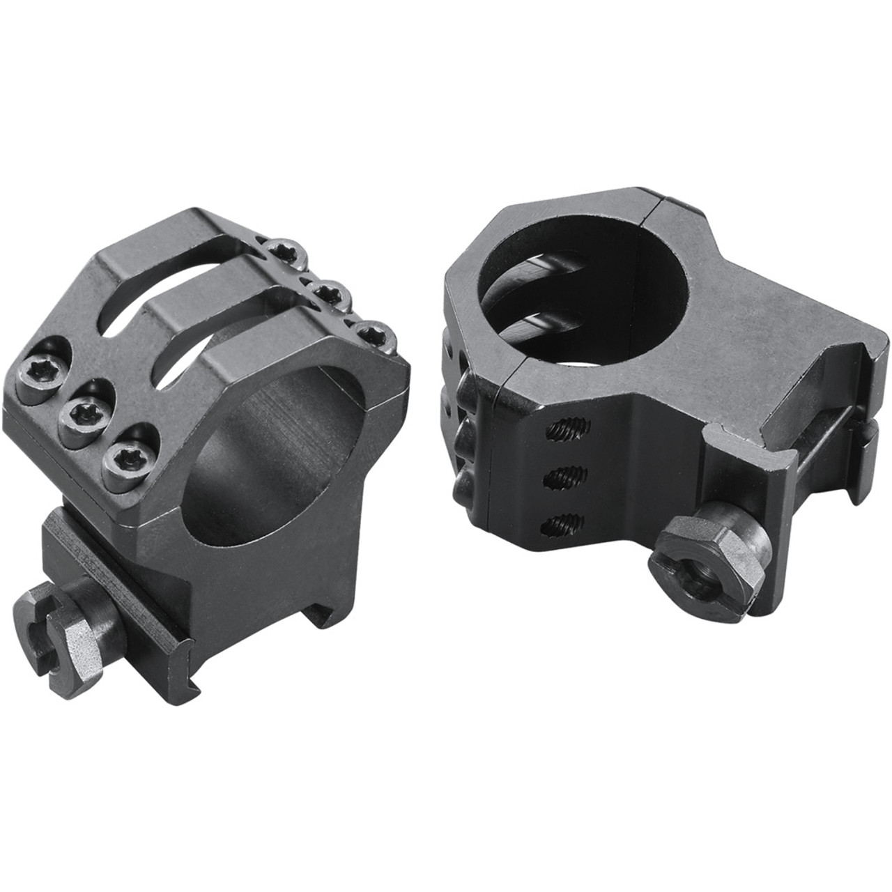 Weaver Classic 6Hole Skeleton Rings Matte Black 1" XXHigh Clamshell Pack