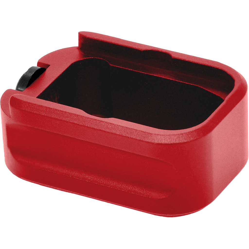 Warne Magazine Extension Red +3 9mm +2 40 cal. Fits Glock 19/23