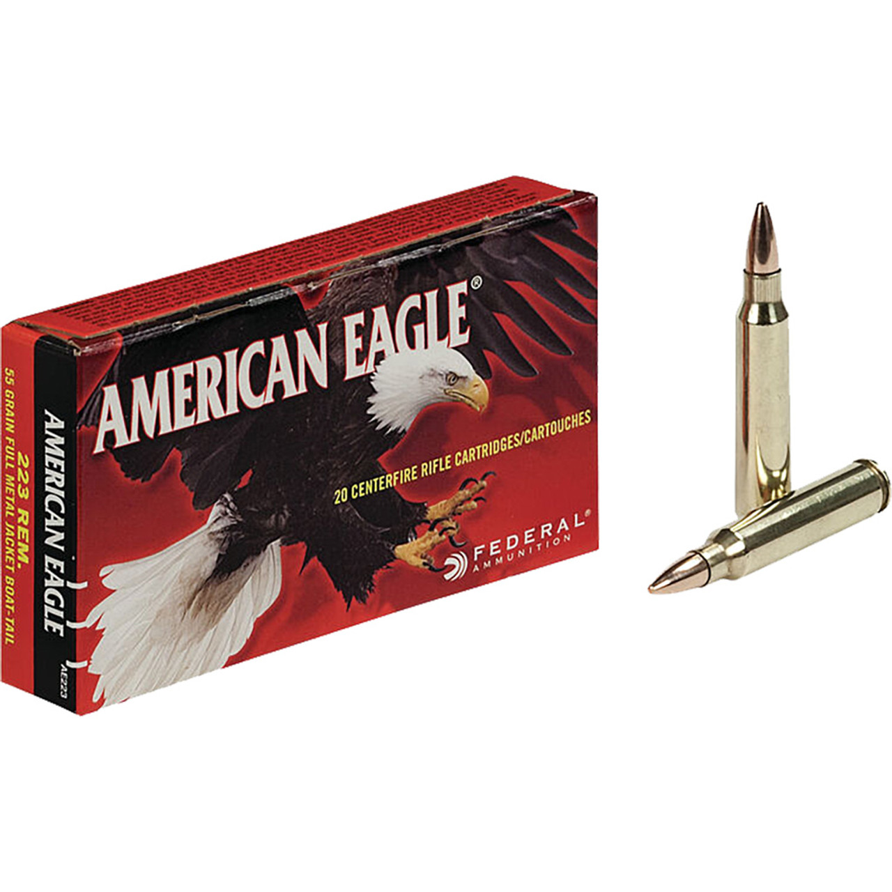 Federal American Eagle Rifle Ammo 223 Rem 55 gr. FMJ 20 rd.