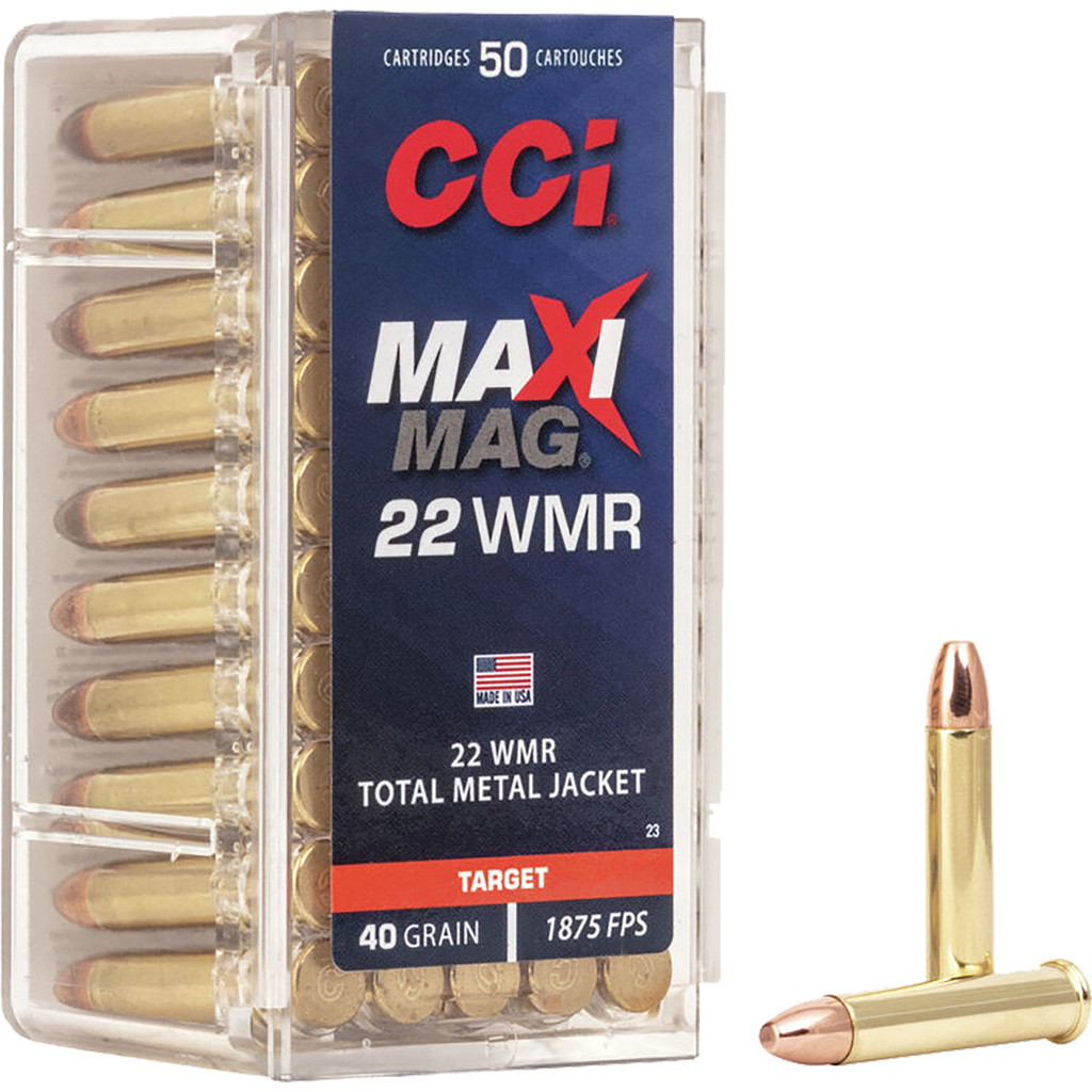 CCI Target & Plinking Maxi-Mag Rimfire Ammo 22 Mag 40 gr. Total Metal Jacket 50 rd.