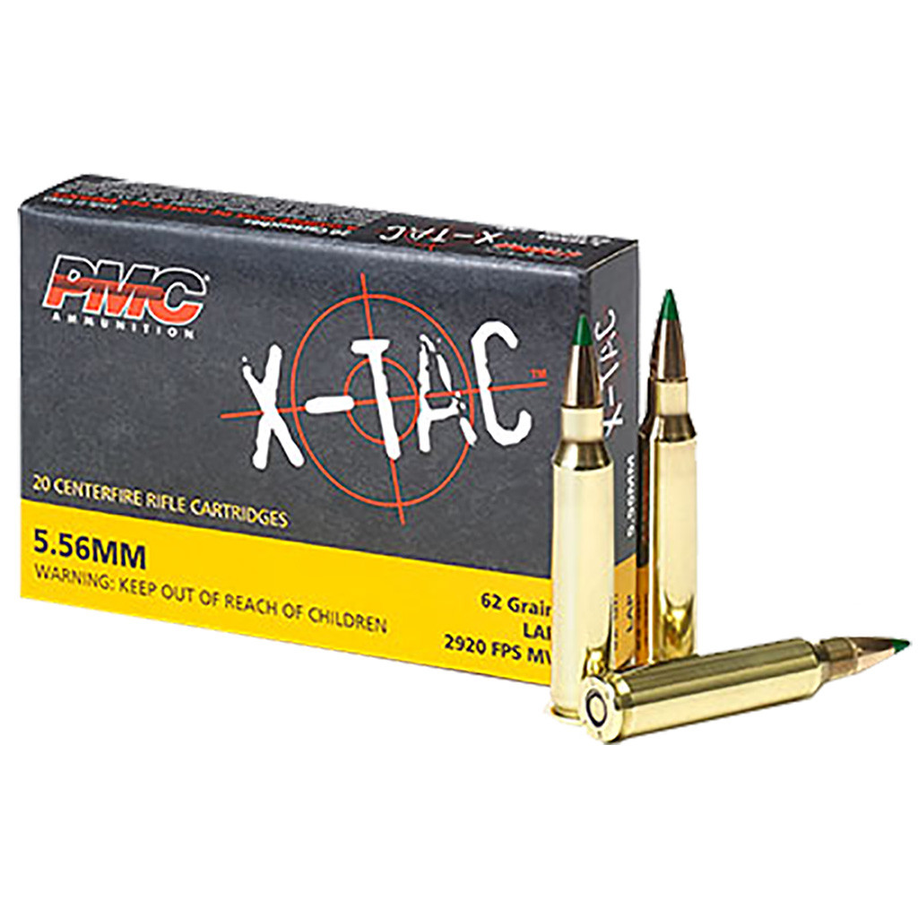PMC X-Tac Rifle Ammo 5.56 NATO FMJBT LAP 62 gr. 20 rd.