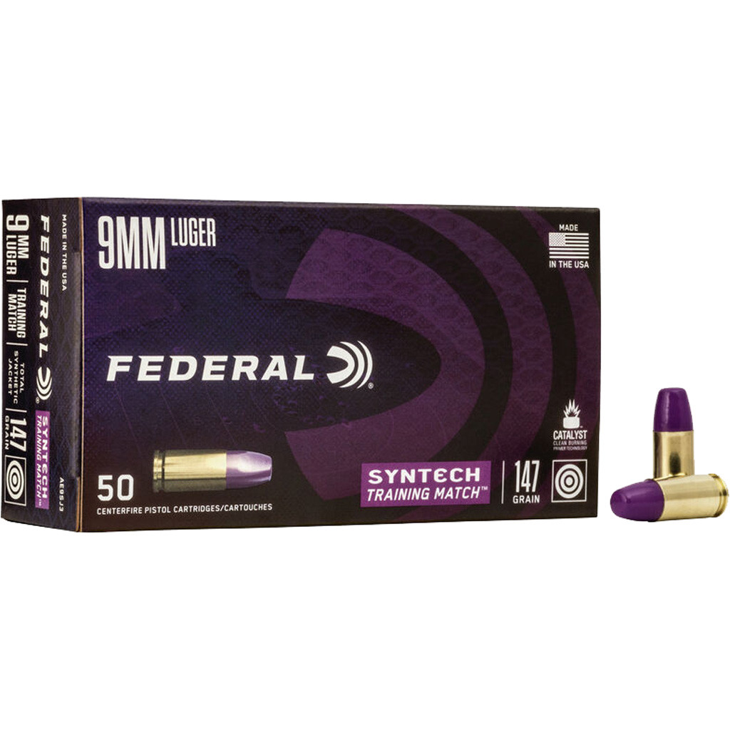 Federal American Eagle Training Match Pistol Ammo 9mm 147 gr. TSJ 50 rd.