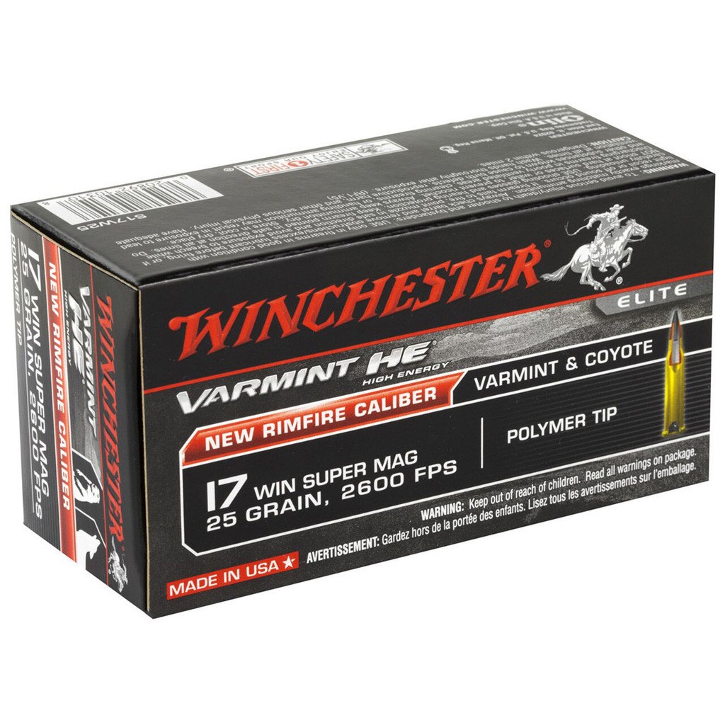 Winchester Super-X Rimfire Ammo 17 WSM 25 gr. JHP 50 rd.