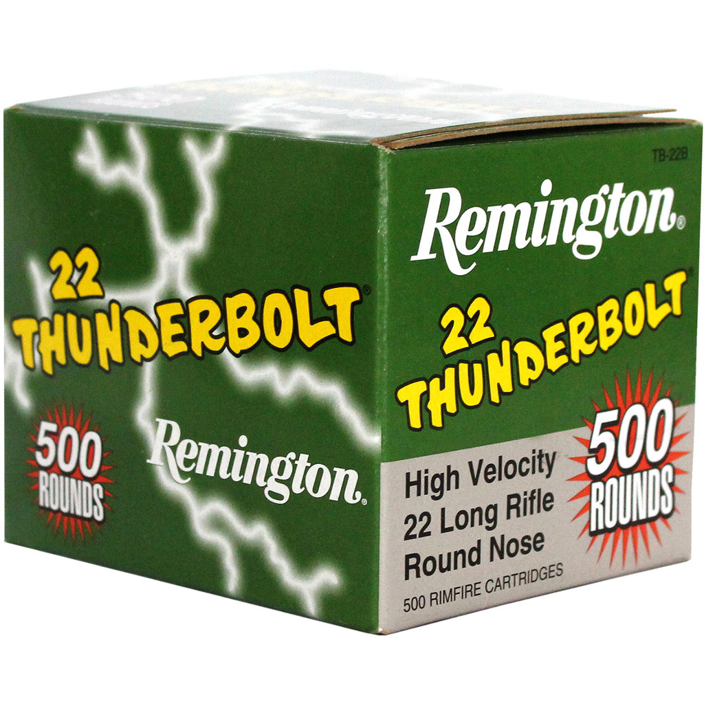 Remington Thunderbolt Rimfire Ammo 22 LR. 40 gr. LRN 500 rd.
