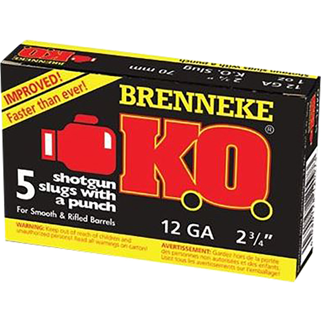 Brenneke KO Slugs 12 ga. 2 3/4 in. 1 oz. 5 rd.