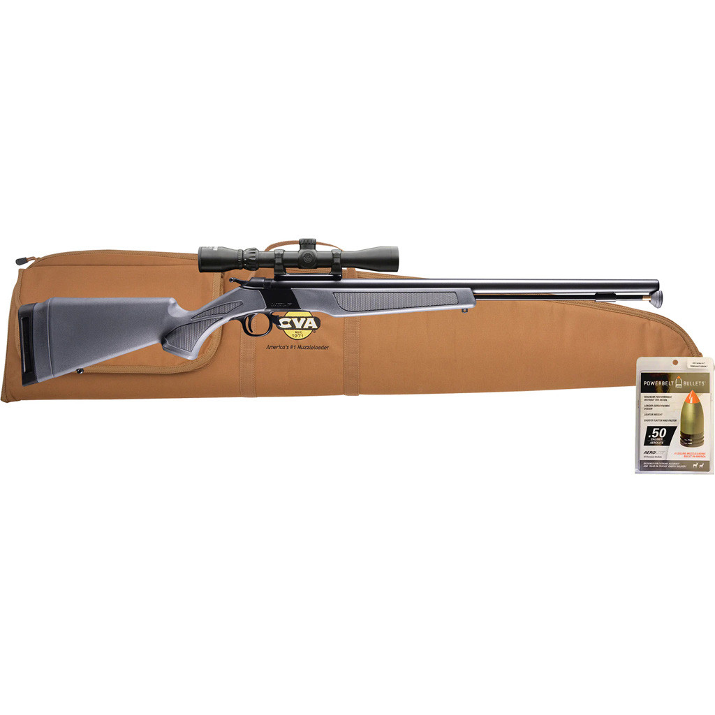 CVA Wolf V2 Muzzleloader Package 50 cal. 24 in. Stainless/Stealth CVA Wolf V2 Muzzleloader Package 50 cal. 24 in. Stainless/Stealth