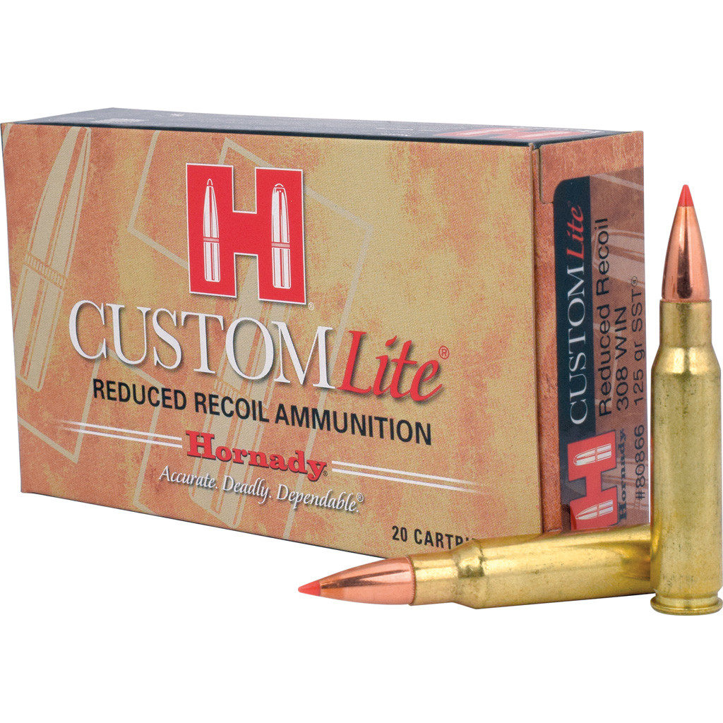 Hornady Custom Lite Rifle Ammo 308 Win 125 gr. SST 20 rd.