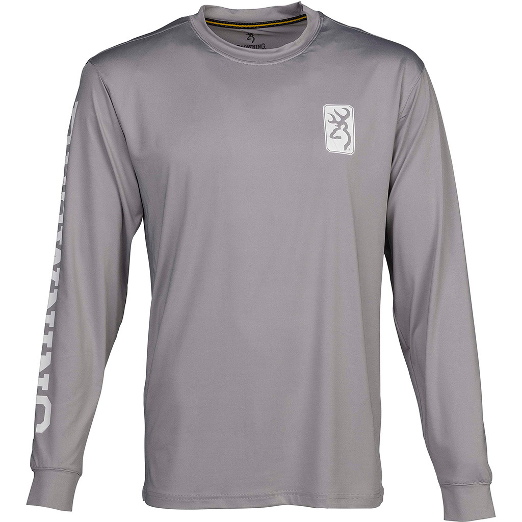 Browning Long Sleeve Sun Shirt Gray/White