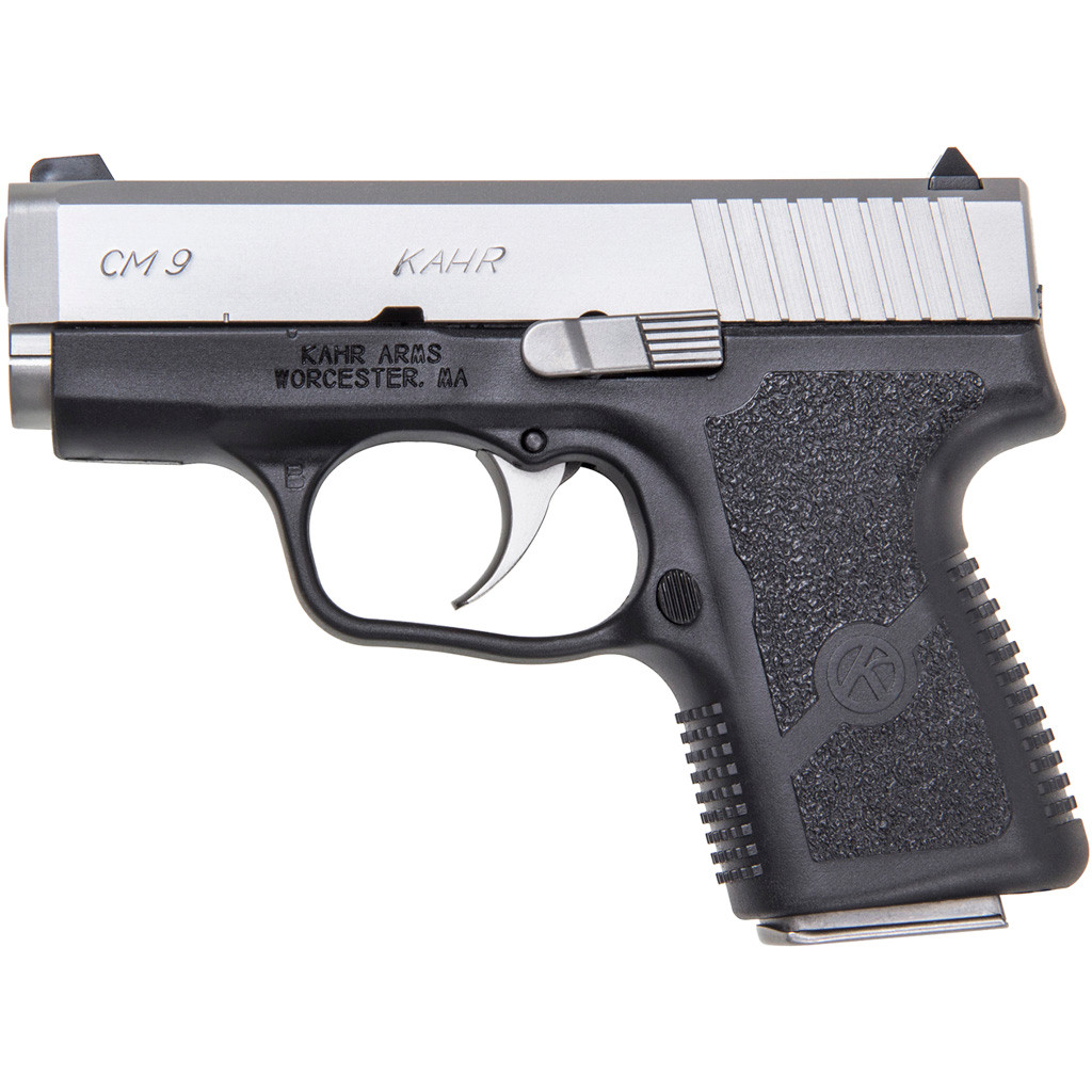 Kahr CM9 Pistol 9mm 3.1 in. Two Tone Black and Stainless 6 rd.