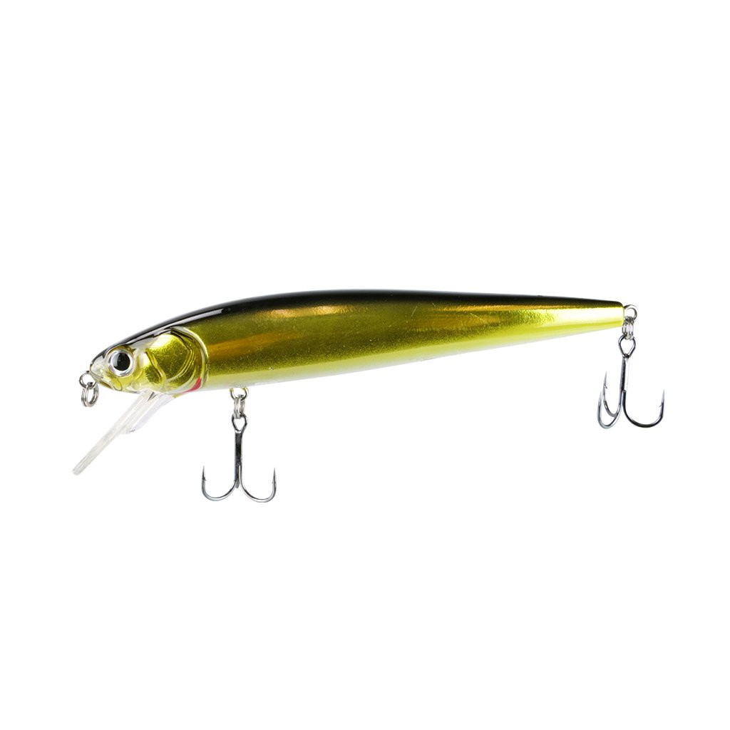 Fishlab Bio Minnow Jerkbait Shallow Diver Black Gold 1/2oz 4 1/2" Suspending