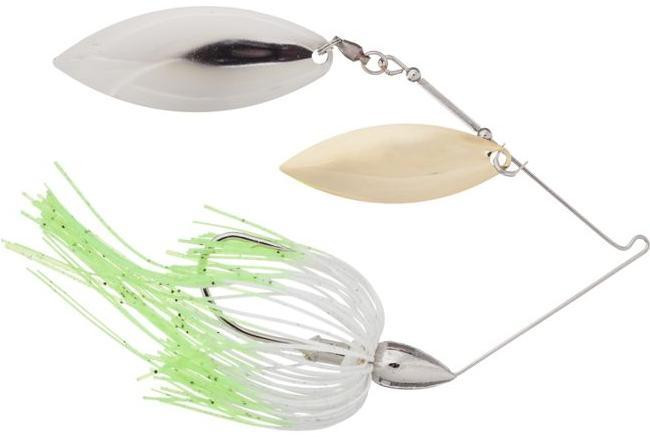 War Eagle 1/2 Double Willow Nickel Frame Hot White Shad