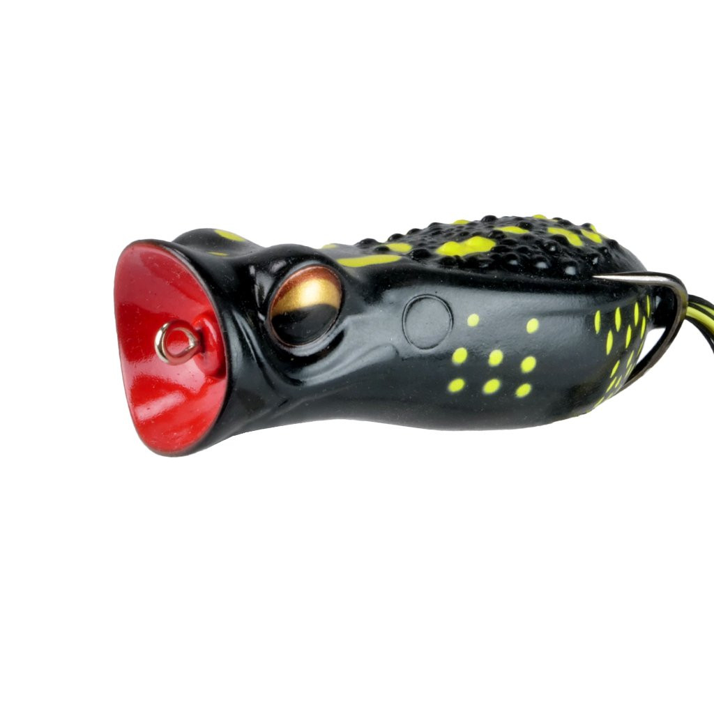 Fishlab Popping Rattle Toads Black Frog 1 1/8oz 3 1/2" Floating
