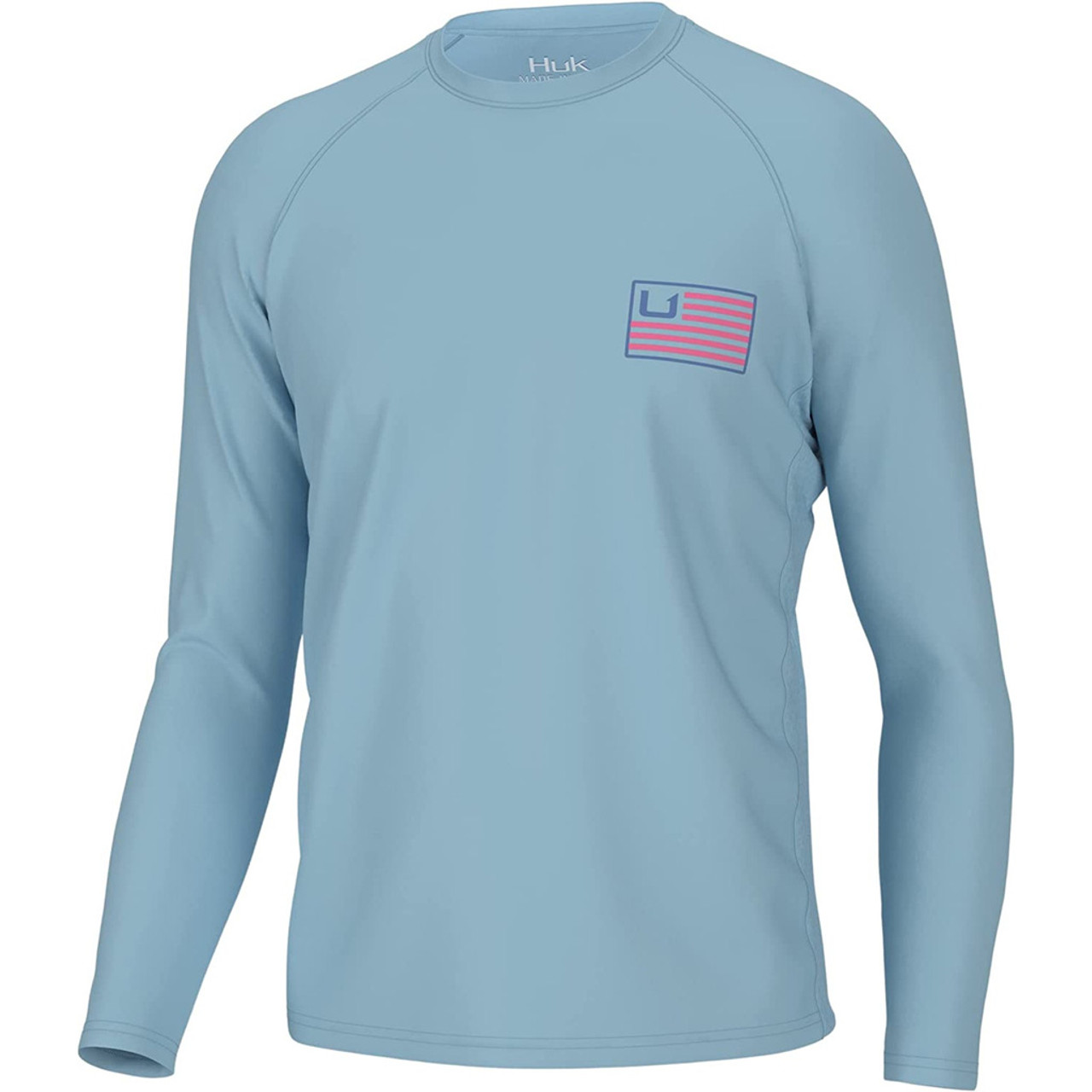 Huk and Bars Pursuit Long Sleeve Crystal Blue