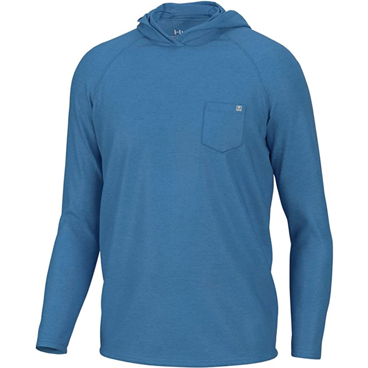 Huk Waypoint Hoodie Azure Blue