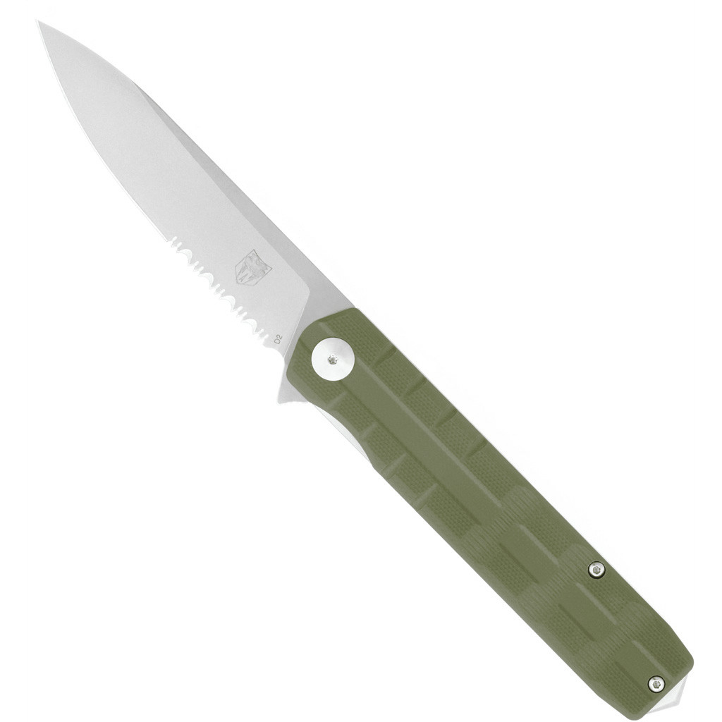 CobraTec Large Kuzio Drop Serrated Folding Blade Knife