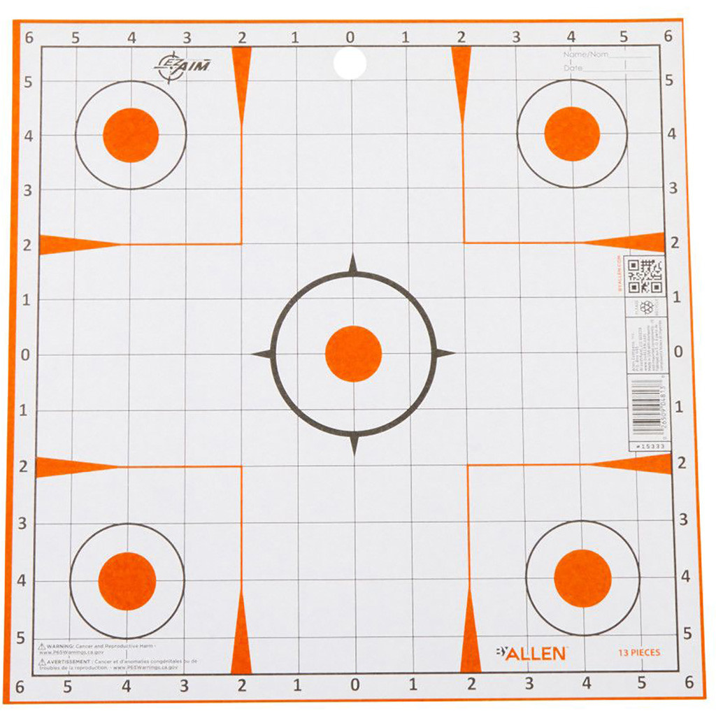 EzAim Sight-In Grid Paper Targets 12x12 12 pk.
