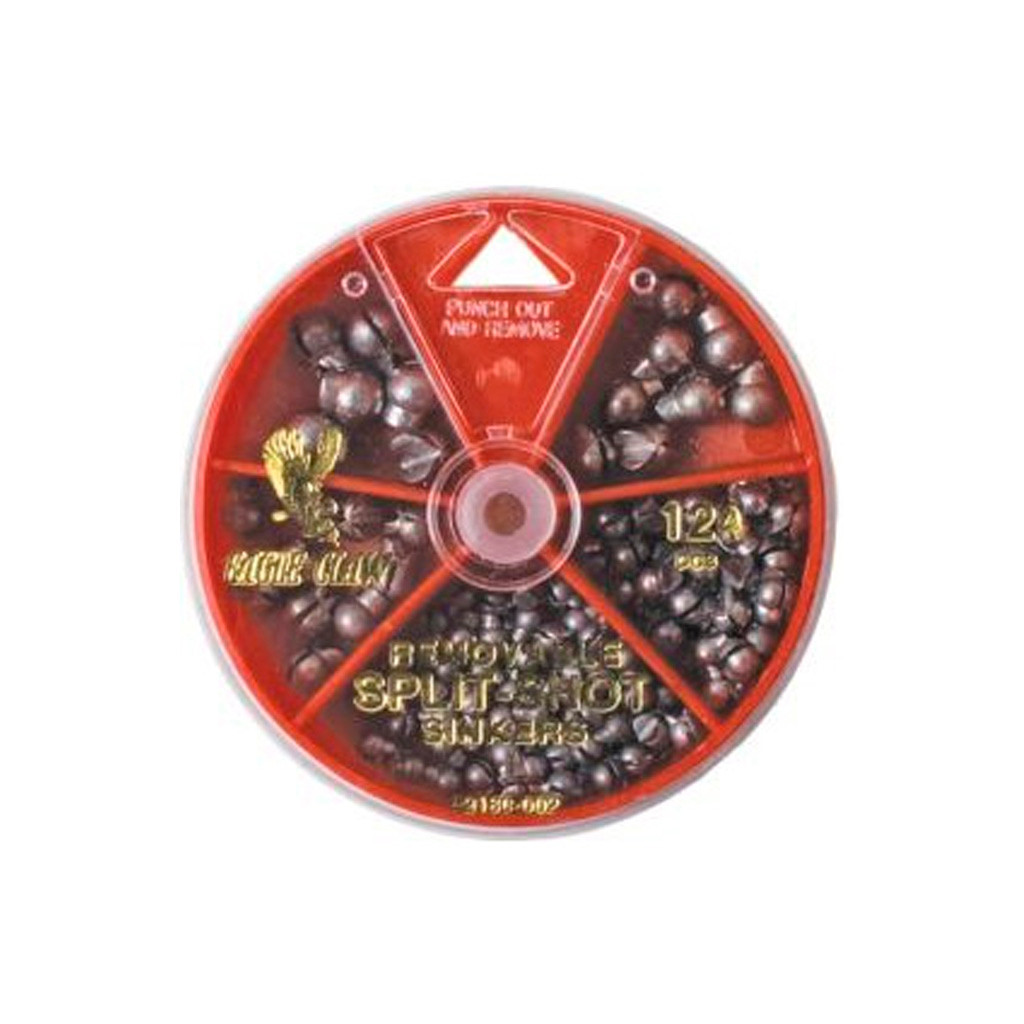 Eagle Claw Removeable Split Shot 124pc