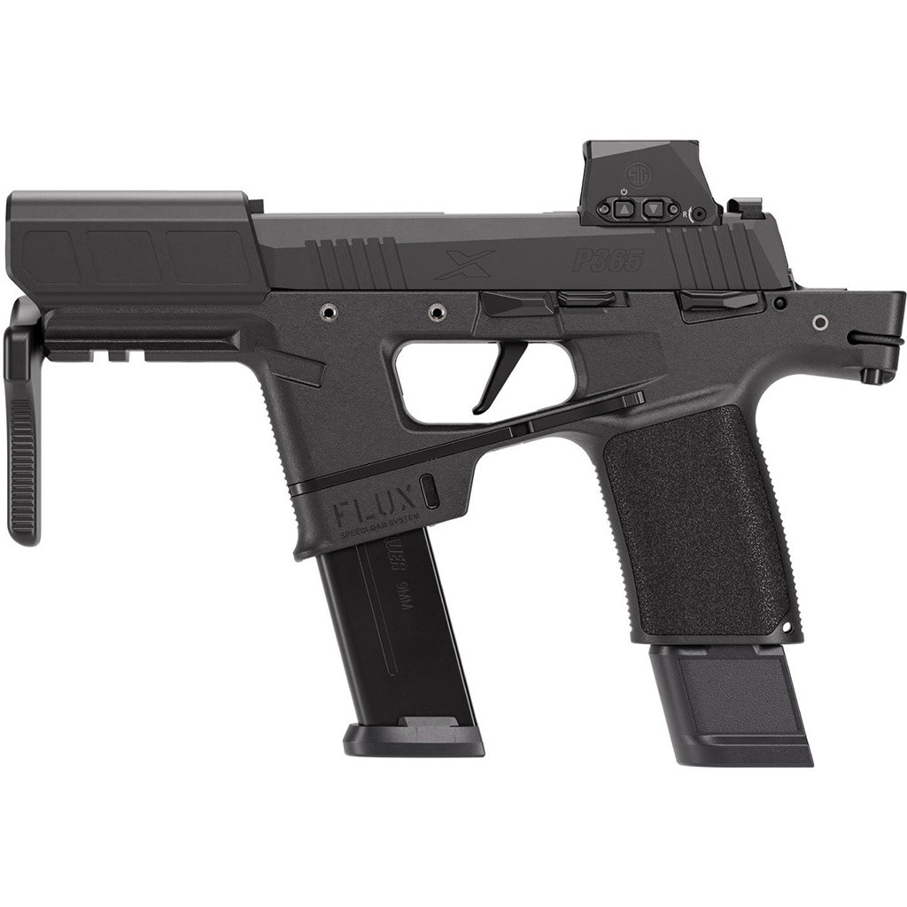 Sig Sauer P365 FLUX Pistol 9mm 3.7in Barrel 21rd Mag Brace RomeoX Optic