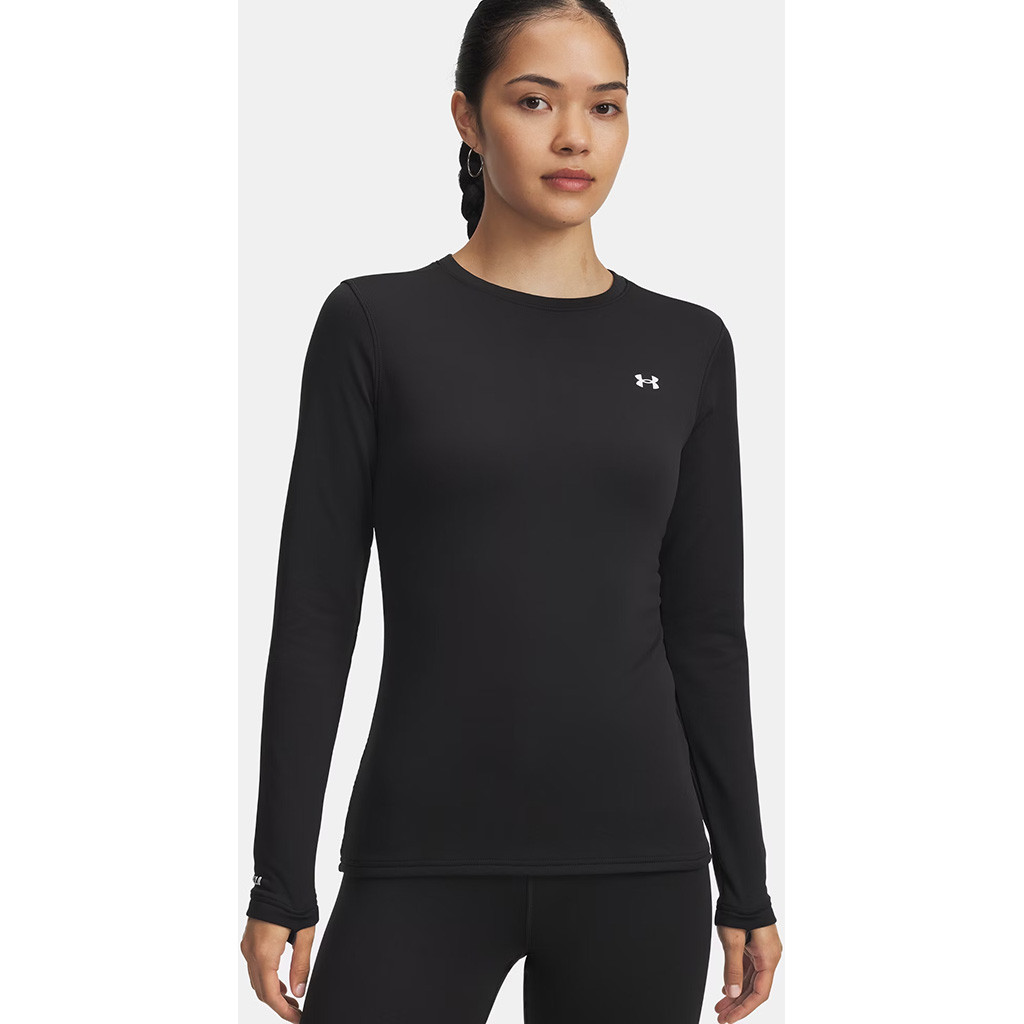 UA Packaged Base 2.0 Crew Womens Medium Black