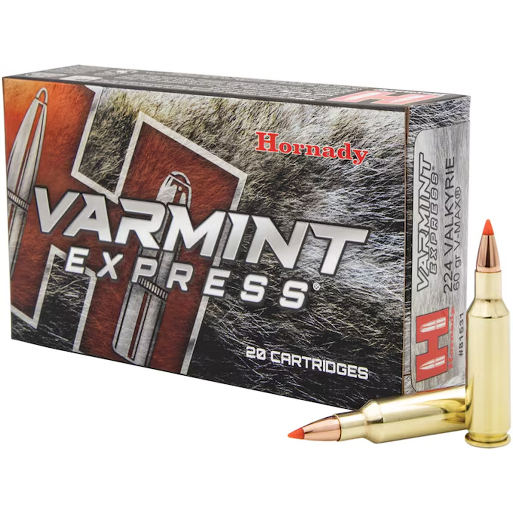 Hornady Varmint Express Rifle Ammo 224 Valkyrie 60 gr. V-max 20 rd.