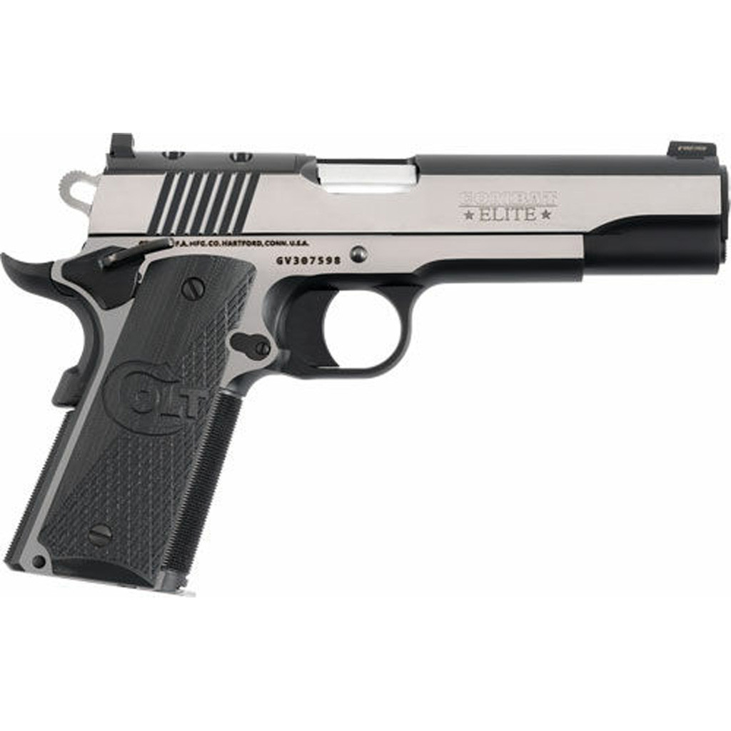 Colt 1911 Combat Elite Commander OR Pistol 9mm 5 in.Stainless w/Black PVD Two Tone 9 rd.