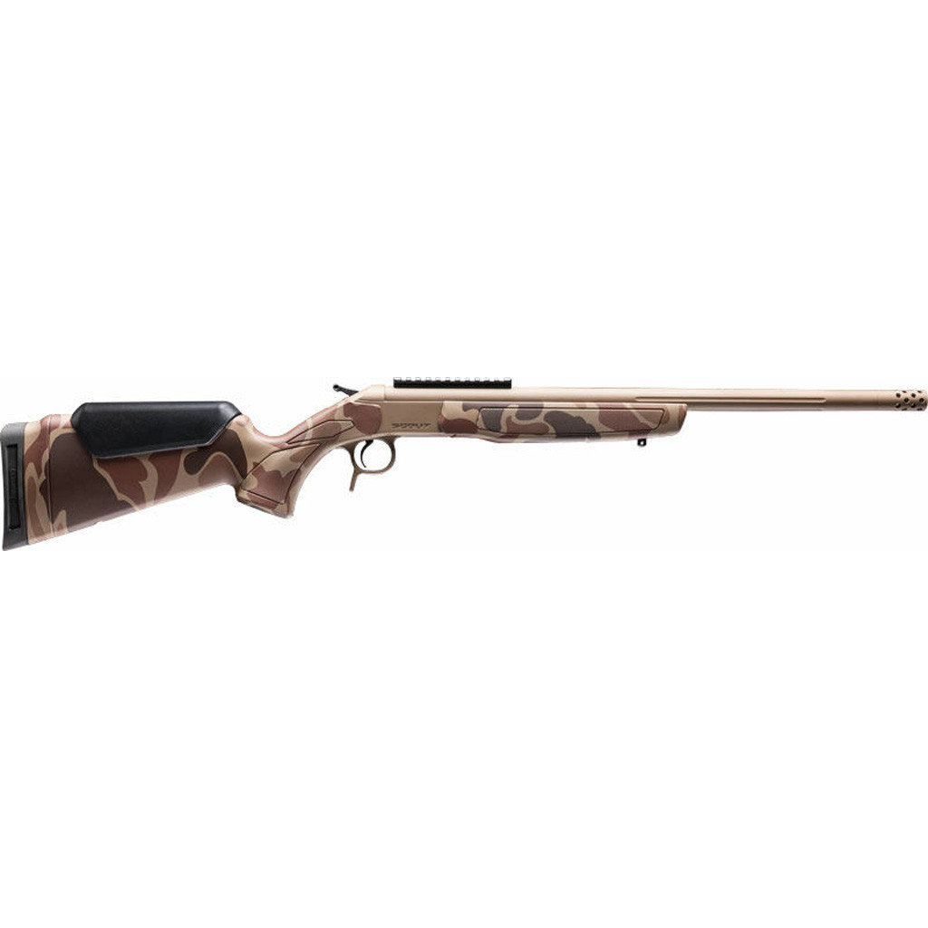 CVA Scout TD Rifle 223 Rem 20 in. FDE/Duck Camo w/0 MOA Rail