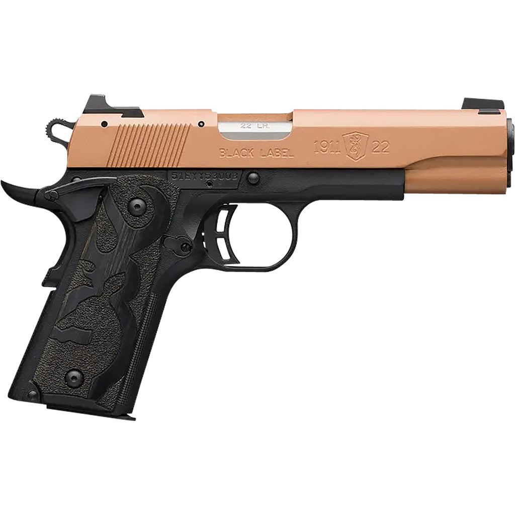 Browning 1911 Black Label Pistol 22 LR. 4 1/4 in. 10+1 Copper