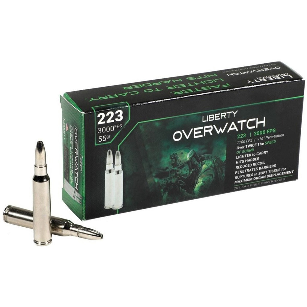 Liberty OverWatch Rifle Ammunition 223 Rem 55 gr. 20rd.