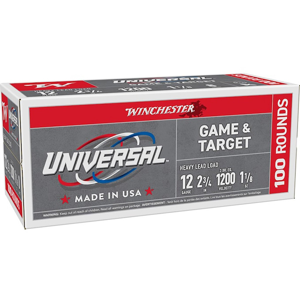 Winchester Universal Light Target Shotshell 12 ga. 2 3/4 in. 1 1/8 oz. 7.5 Shot 100 rd.