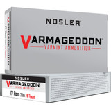 Nosler Varmageddon Rifle Ammunition 17 Rem. 20 gr. VG FBT 20 rd.