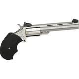 NAA Mini-Master Target Revolver 22 WMR Stainless/Black 4 in. 5 rd. AS NAA Mini-Master Target Revolver 22 WMR Stainless/Black 4 in. 5 rd. AS