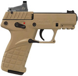 KelTec P17 Pistol 22 lr. 3.8 in. Desert Tan 17 rd. With Optic