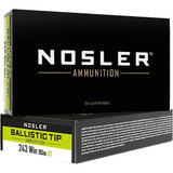 Nosler Ballistic Tip Rifle Ammunition 243 Win. 90 gr. BT SP 20 rd.