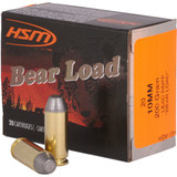 HSM Bear Load Ammunition 10mm Auto Round Nose Flat Point 200 gr. 20 rd.
