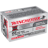 Winchester Super-X Rimfire Ammo 22 Mag 40 gr. Jacketed Hollow Point 50 rd.
