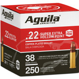 Aguila Standard High Velocity Rimfire Ammo 22 LR. 38 gr. HV HP 250 rd.