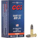 CCI Target & Plinking Quiet-22 Rimfire Ammo 22 LR 40 gr. Lead Round Nose 50 rd.