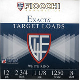 Fiocchi White Rino Shotgun Loads 12 ga. 2.75 in. 1 1/8 oz. 1250 FPS 8 Shot 25 rd.