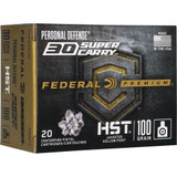 Federal Premium Personal Defense Handgun Ammo 30 Super Carry 100 gr. HST JHP 20 rd.